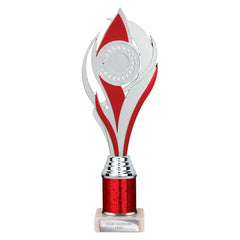 Volcano Red & Silver Tube Trophy