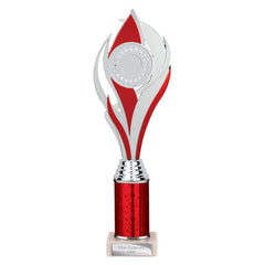 Volcano Red & Silver Tube Trophy