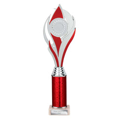 Volcano Red & Silver Tube Trophy