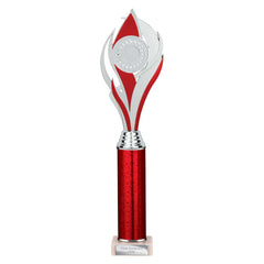 Volcano Red & Silver Tube Trophy