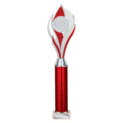 Volcano Red & Silver Tube Trophy