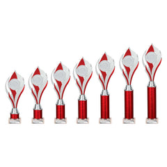 Volcano Red & Silver Tube Trophy