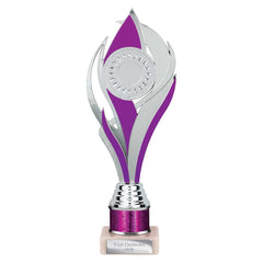 Volcano Purple & Silver Tube Trophy