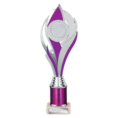 Volcano Purple & Silver Tube Trophy
