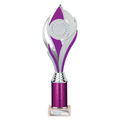 Volcano Purple & Silver Tube Trophy