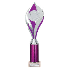 Volcano Purple & Silver Tube Trophy
