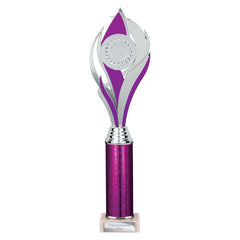 Volcano Purple & Silver Tube Trophy