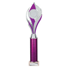 Volcano Purple & Silver Tube Trophy