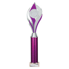 Volcano Purple & Silver Tube Trophy