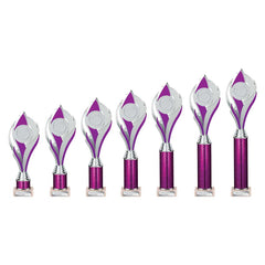 Volcano Purple & Silver Tube Trophy