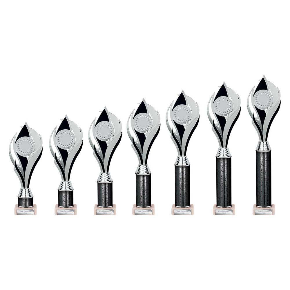 Volcano Black & Silver Tube Trophy