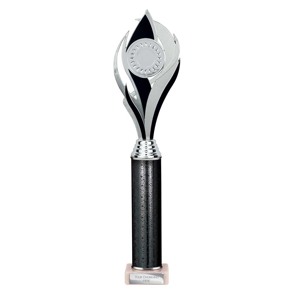 Volcano Black & Silver Tube Trophy – 410mm