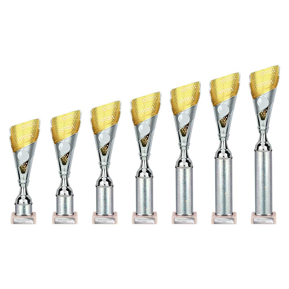 Predator Silver & Gold Tube Trophy