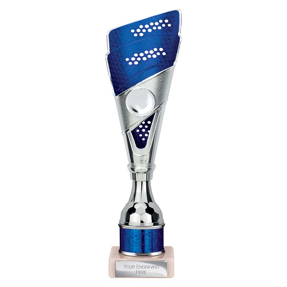 Predator Blue & Silver Tube Trophy – 260mm