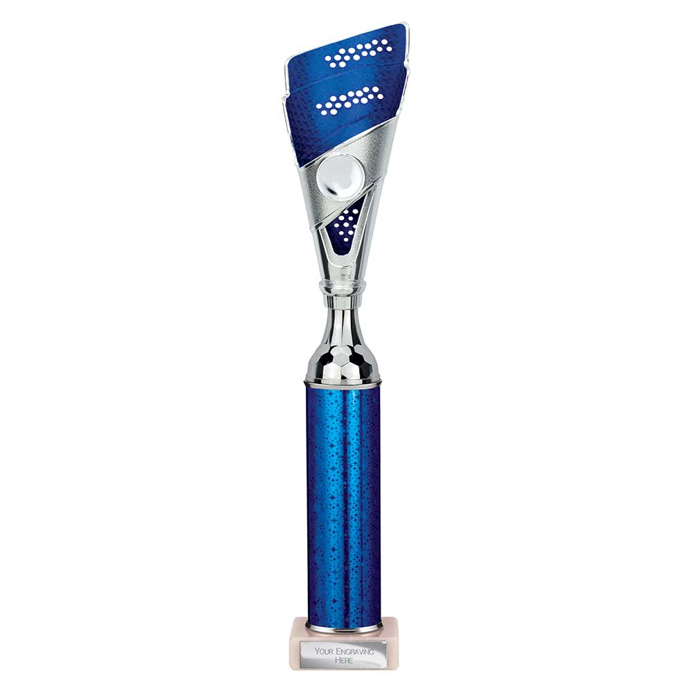 Predator Blue & Silver Tube Trophy – 385mm