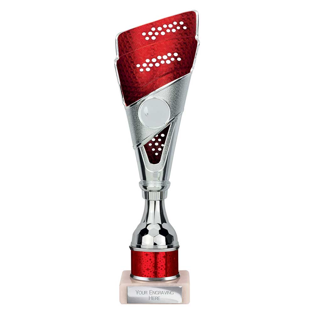 Predator Red & Silver Tube Trophy – 260mm
