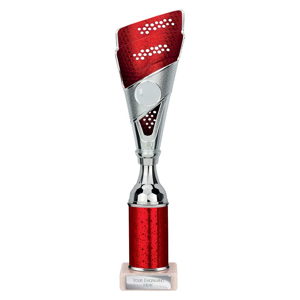 Predator Red & Silver Tube Trophy – 310mm
