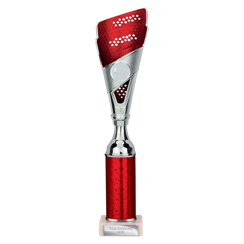 Predator Red & Silver Tube Trophy – 335mm