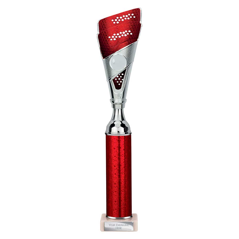 Predator Red & Silver Tube Trophy