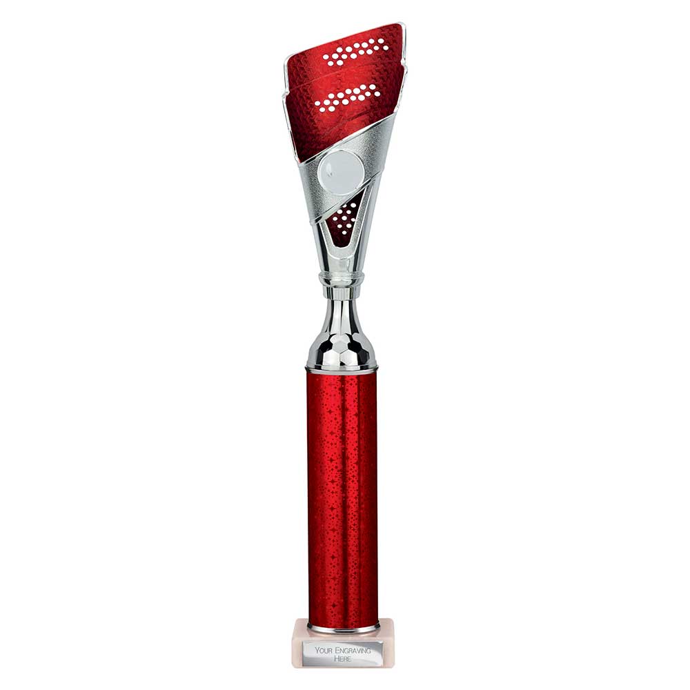Predator Red & Silver Tube Trophy