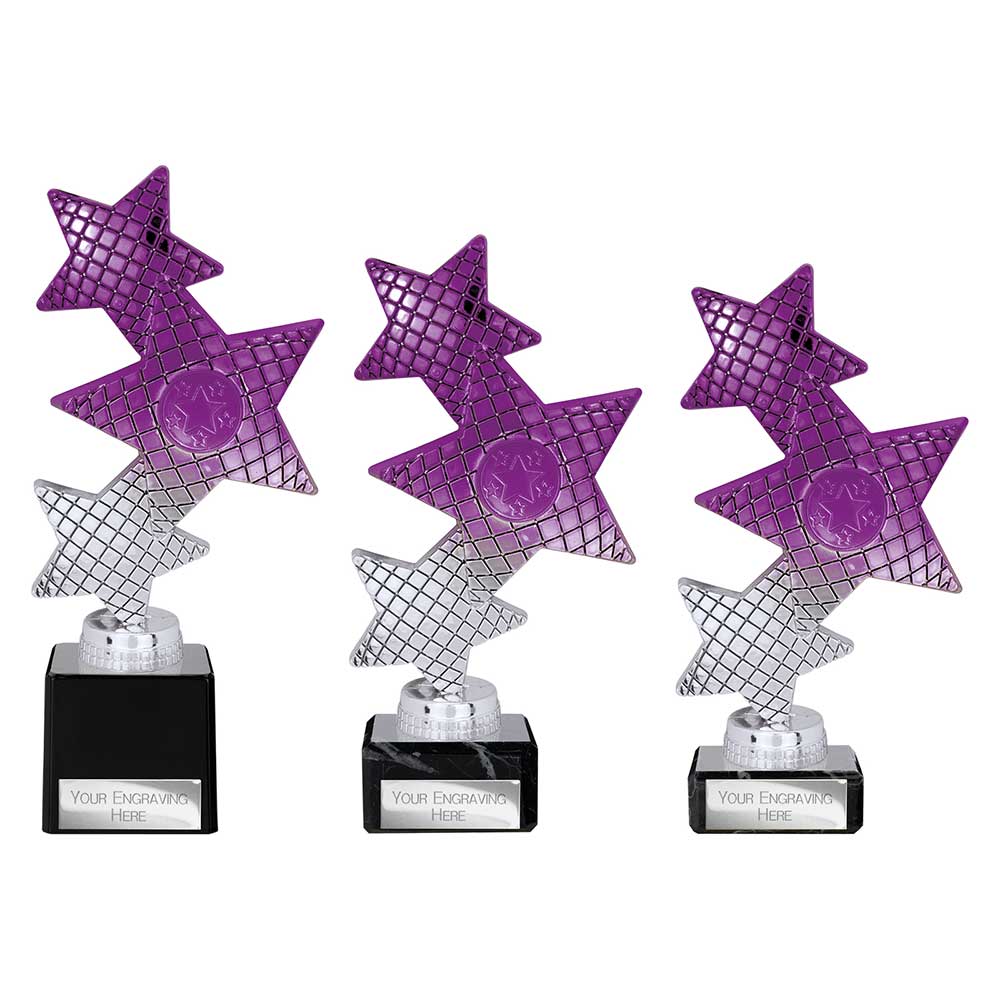 Trinity Star Purple & Silver Trophy