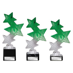Trinity Star Green & Silver Trophy