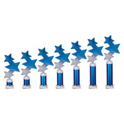 Trinity Star Blue & Silver Tube Trophy