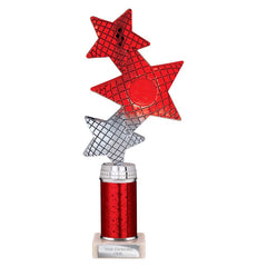 Trinity Star Red & Silver Tube Trophy