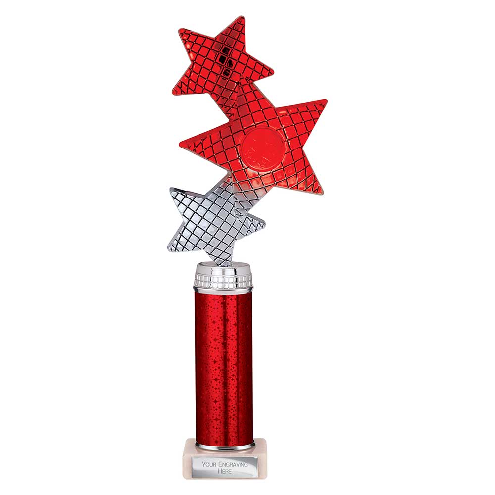 Trinity Star Red & Silver Tube Trophy – 315mm