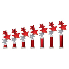 Trinity Star Red & Silver Tube Trophy