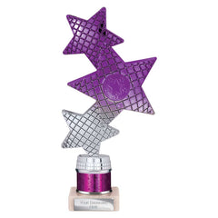Trinity Star Purple & Silver Tube Trophy