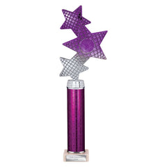 Trinity Star Purple & Silver Tube Trophy