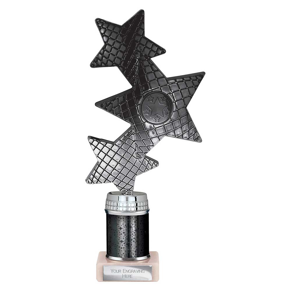 Trinity Star Black & Silver Tube Trophy – 240mm
