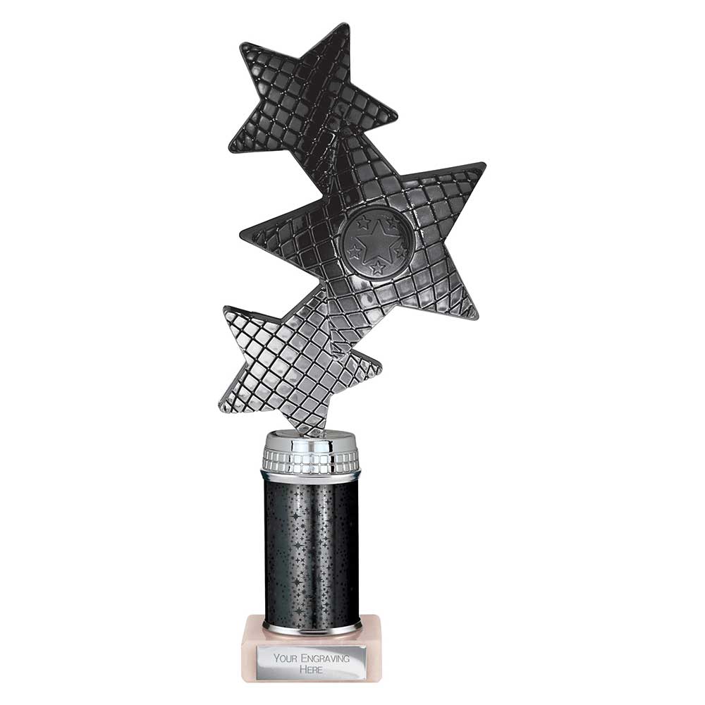 Trinity Star Black & Silver Tube Trophy