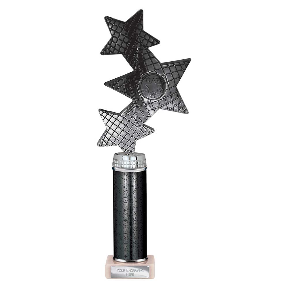 Trinity Star Black & Silver Tube Trophy – 315mm