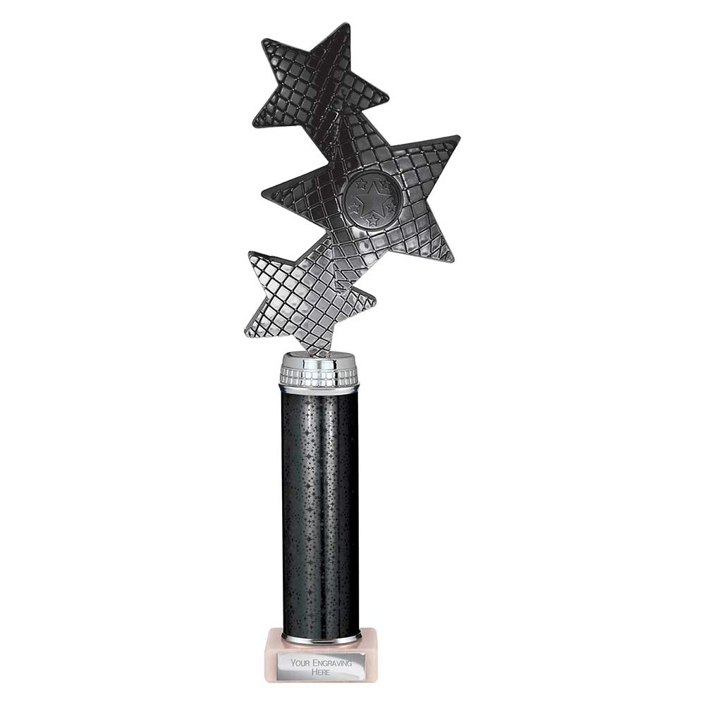 Trinity Star Black & Silver Tube Trophy – 340mm