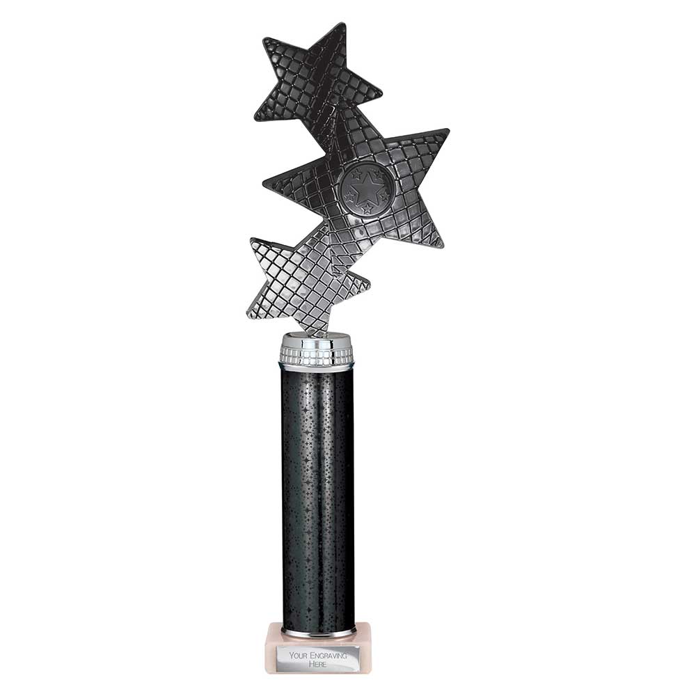 Trinity Star Black & Silver Tube Trophy – 365mm