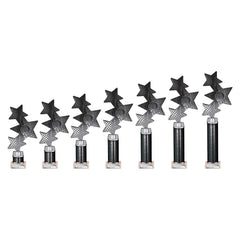 Trinity Star Black & Silver Tube Trophy