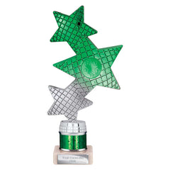 Trinity Star Green & Silver Tube Trophy