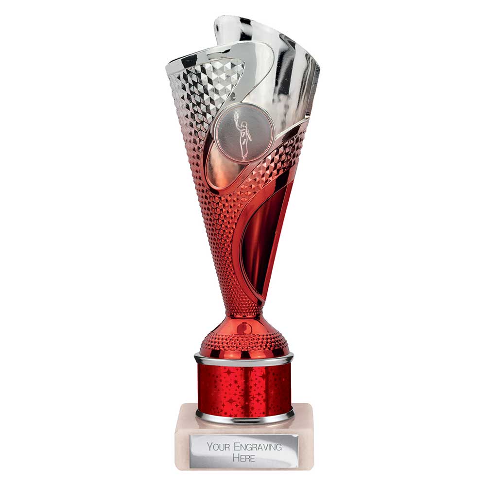 Rodeo Red & Silver Tube Trophy