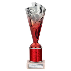 Rodeo Red & Silver Tube Trophy