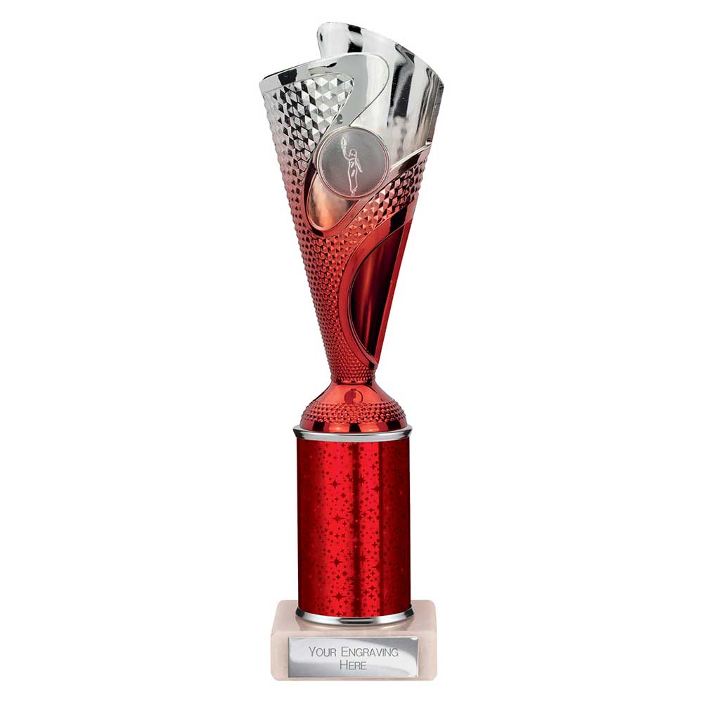 Rodeo Red & Silver Tube Trophy
