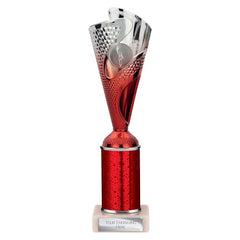 Rodeo Red & Silver Tube Trophy