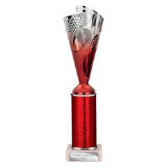 Rodeo Red & Silver Tube Trophy