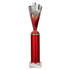 Rodeo Red & Silver Tube Trophy