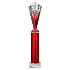 Rodeo Red & Silver Tube Trophy