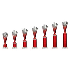 Rodeo Red & Silver Tube Trophy