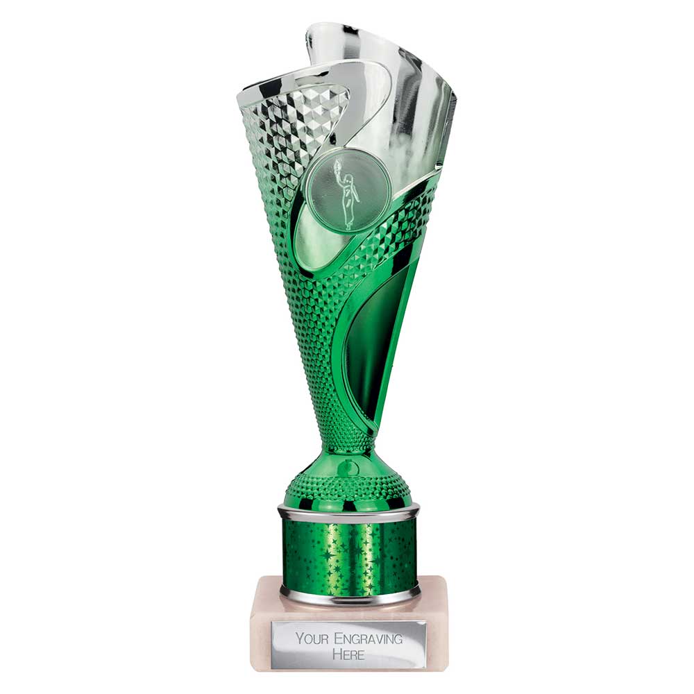 Rodeo Green & Silver Tube Trophy