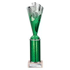 Rodeo Green & Silver Tube Trophy