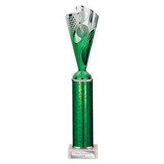 Rodeo Green & Silver Tube Trophy